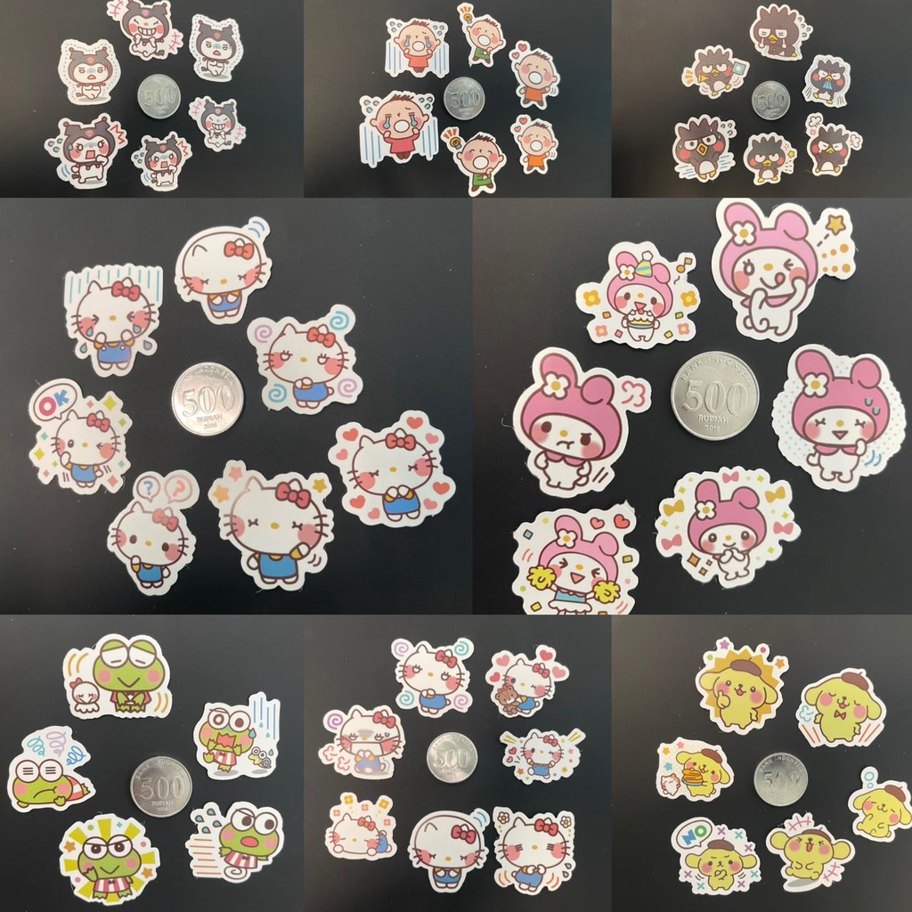 

Sticker die cut gambar Hello Kitty and friends serba Goceng