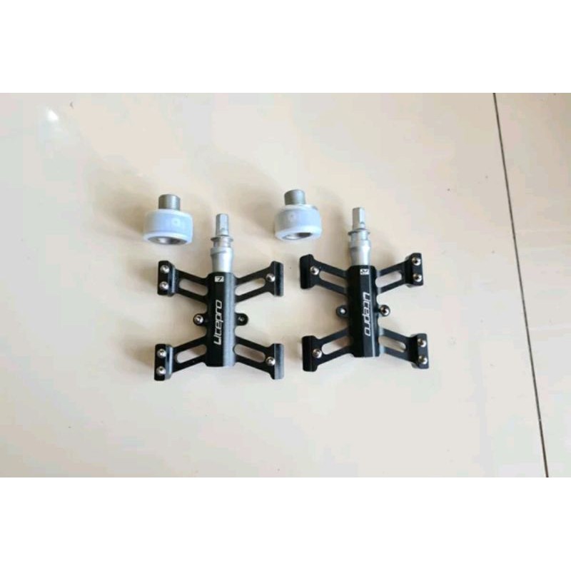 Pedal Sepeda lipat qr litepro folding bike sepeda lipat quick release pedals sealed bearing material alloy alumunium