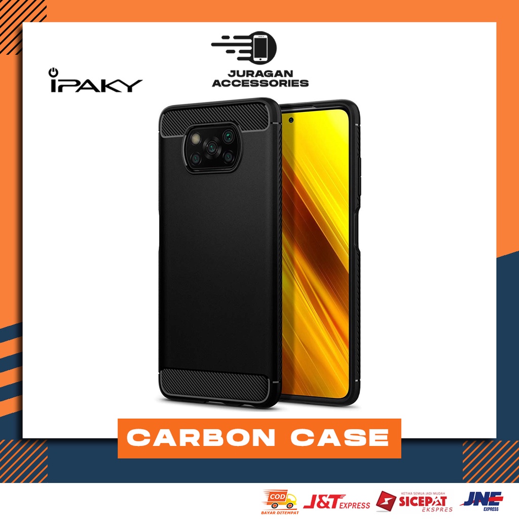 IPAKY CARBON CASE XIAOMI POCO F1/F2 PRO/F3/F3 GT/M2/M3/M3 PRO/M3 PRO 5G/M4 PRO 5G/X2/X3/X3 NFC/X3 PR