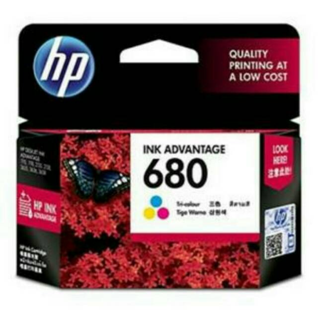 Refill tinta HP 680 warna original untuk printer 2135 dll