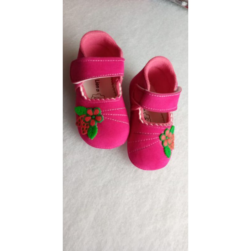 sepatu bayi cewek pink bunga grosir murah