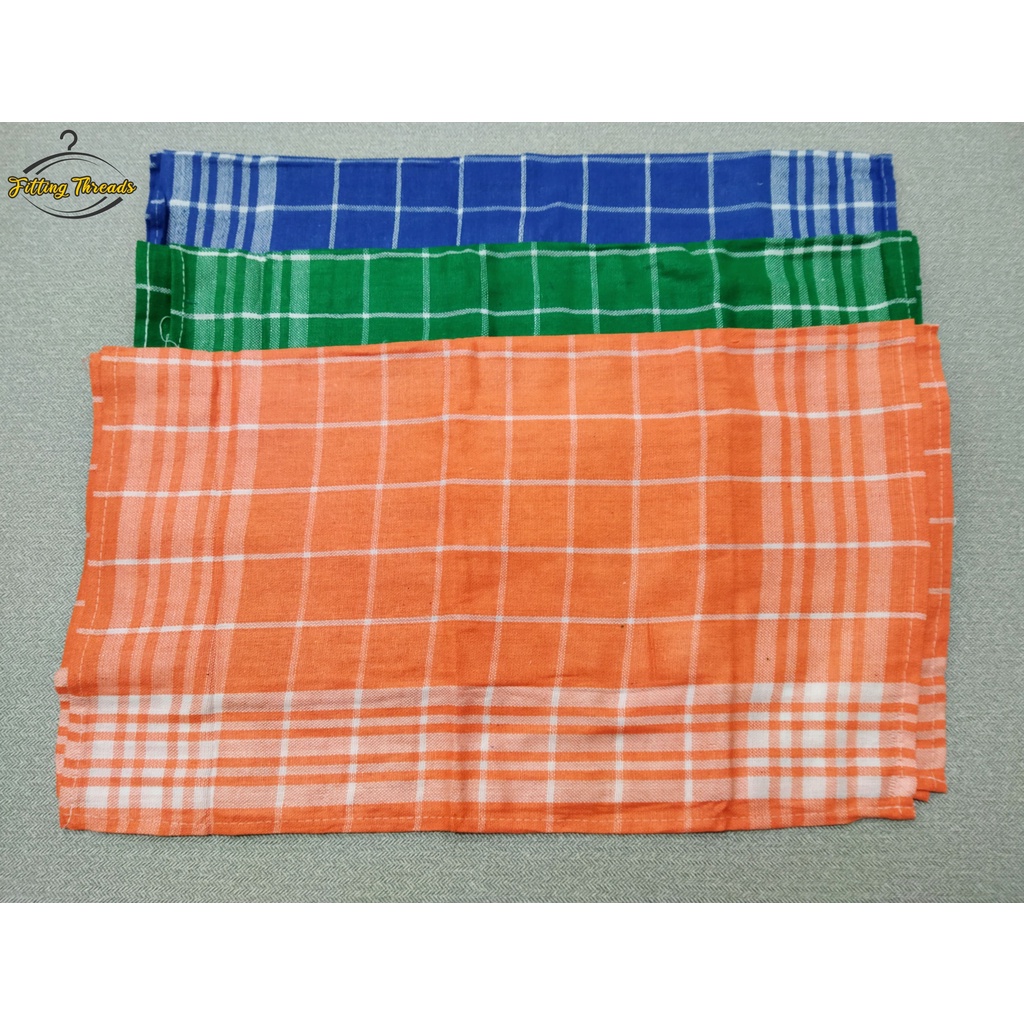 3 Pcs Serbet Dapur / Kain Lap Piring / Serbet Serbaguna / Lap Kotak Warna