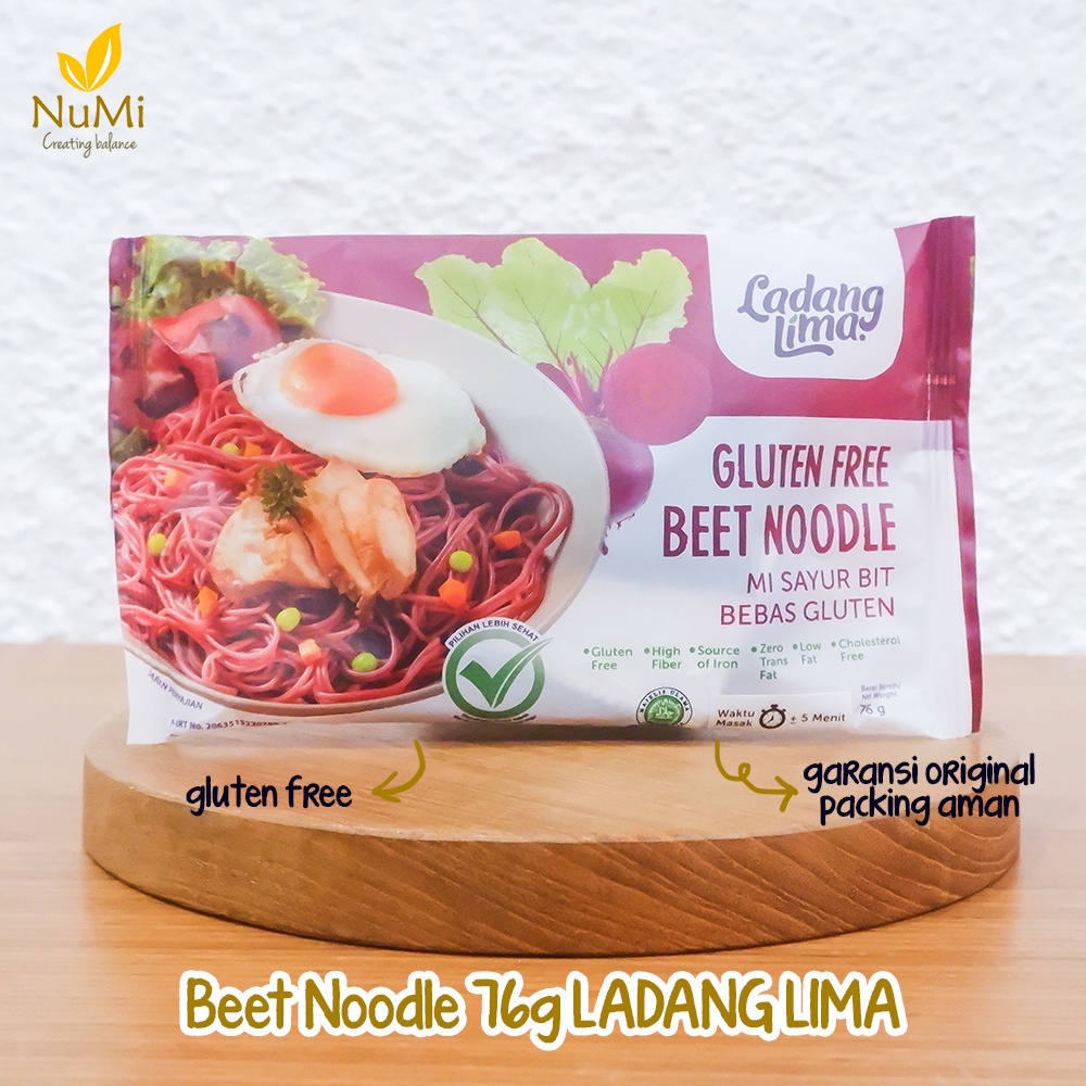 

VEGGIE NOODLE BEET gluten free instant noodle - LADANG LIMA