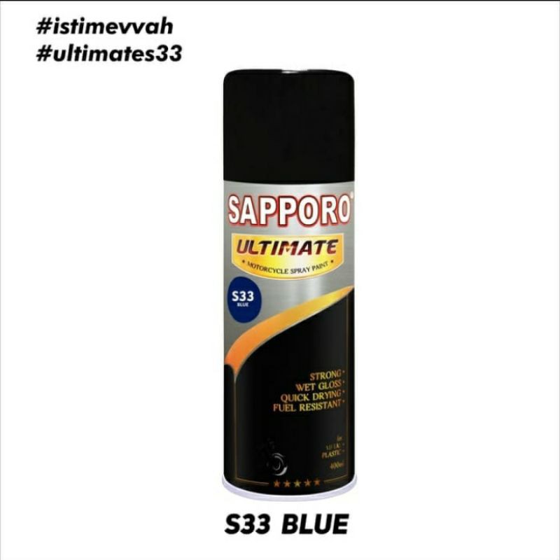 Cat Semprot Sapporo Ultimate S33 Blue / Sapporo Spray Biru / Pilok / Pylox