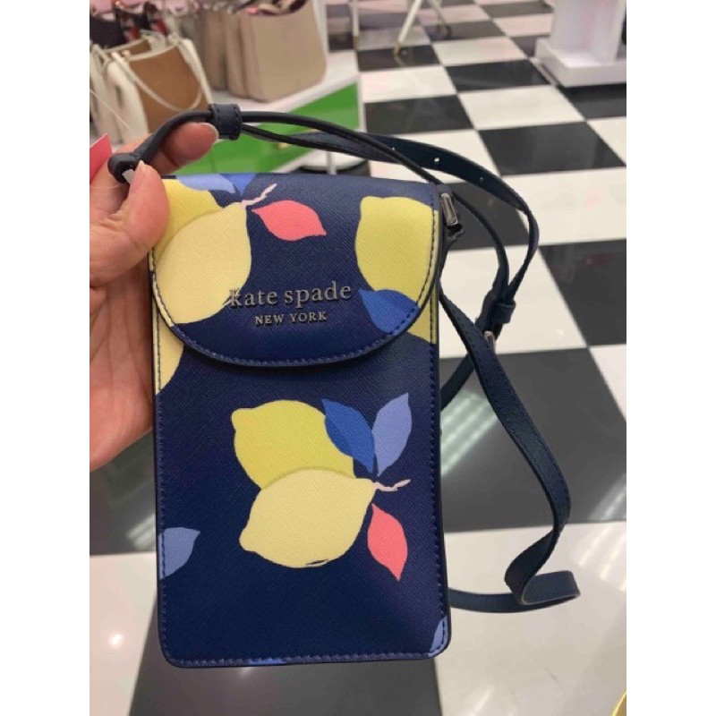 PRE ORDER KATE SPADE FLAP PHONE CROSSBODY LEMONS