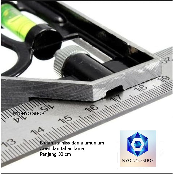 

PENGGARIS SIKU TUKANG KOMBINASI WATERPASS TRY SQUARE COMBINATION