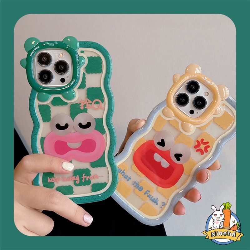 Soft Case Bumper Pelindung Shockproof Motif Kartun Emoji Monster Kecil Untuk iPhone 14 13 12 11 Pro Max X Xr Xs Max 7 8 6 6s Plus SE 2020