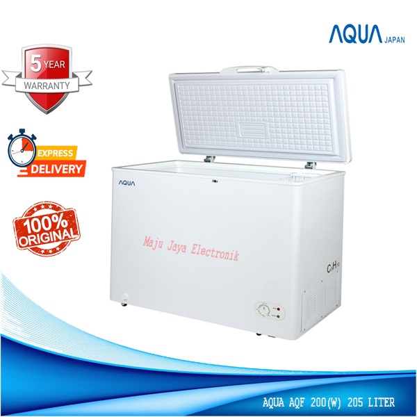 Chest Freezer AQUA AQF 200 W 200 Liter Low Watt Garansi 7 TH