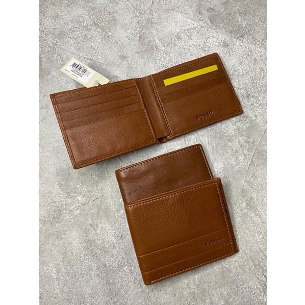 fossil lufkin bifold medium brown