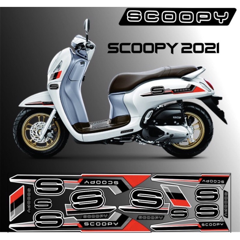 STRIPING SCOOPY VARIASI THAILOOK 2021 -INDIGO01 STICKER-