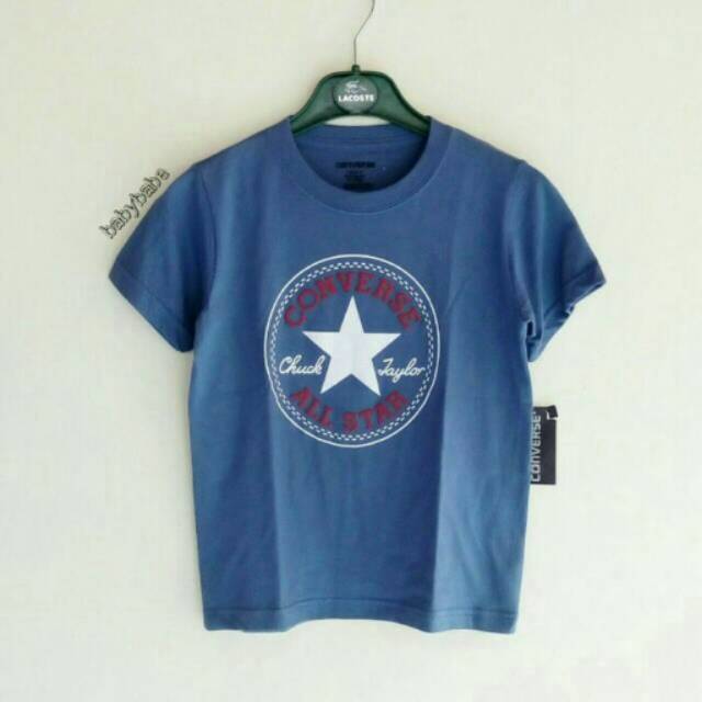 Converse Aero Blue Kids Tees/T-shirt/Kaos Original