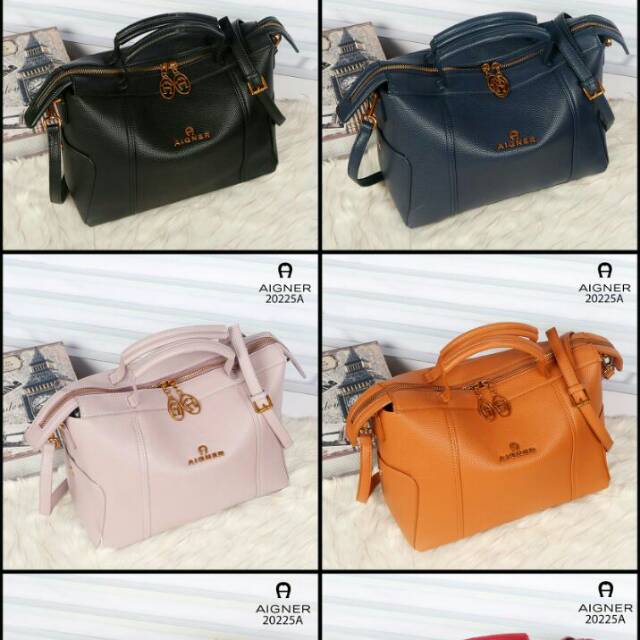 Design Women Bag Etienne Aigner Vintage Style Genoveva Clemence Leather Like Ori Hardware Metalic