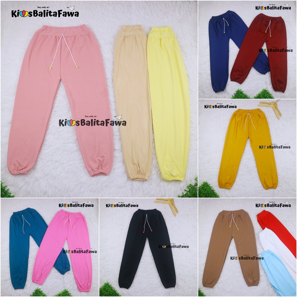 Jogger Molly Uk 8-10 Tahun / Pants Joger Celana Panjang Anak Perempuan Laki Laki Murah Grosir Polos