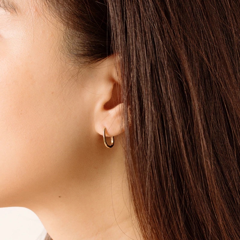 Ark.co - The Hague earrings (regular, mini, twisted) anting oval hoop minimalis
