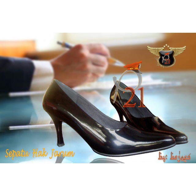Sepatu pdh polri p21 hak jarum