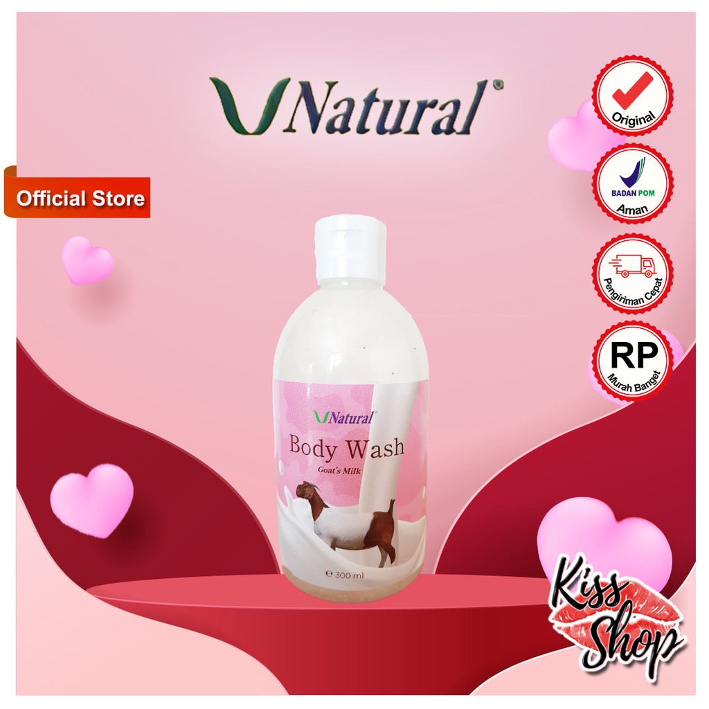 V Natural Brightening Body Wash - Goat Milk ( Susu )