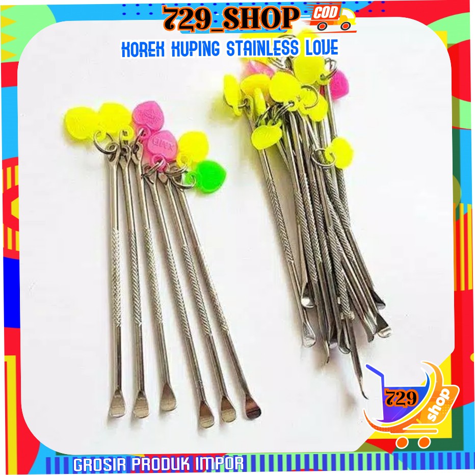 Korek Kuping Stainless + Lubang Gantungan Import Best Seller