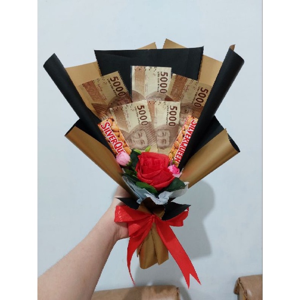 

buket uang asli 25k | Gift money bouquet ~ Birthday ~ Anniversary ~ graduation 5rb