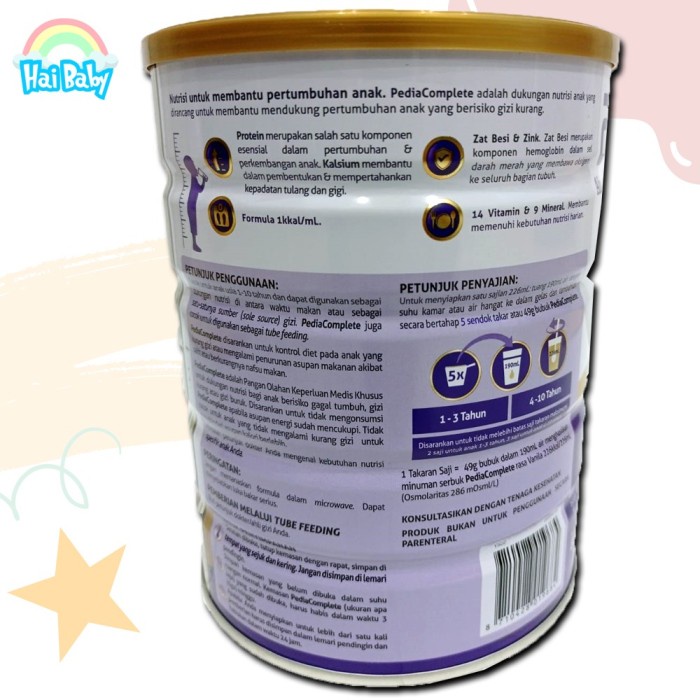 

Ee5F10 Pediasure Complete Vanila 850Gr 6Gddv