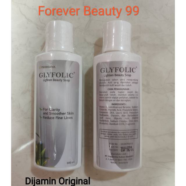 Glyfolic lighten beauty soap - sabun pencerah & angkat sel kulit mati