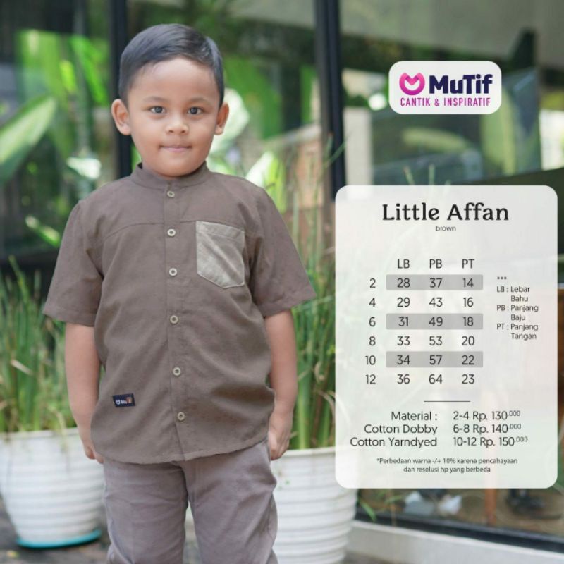 [READY] SARIMBIT MUTIF BAIZURA BROWN AFFAN BROWN GAMIS BAIZURA KOKO AFFAN