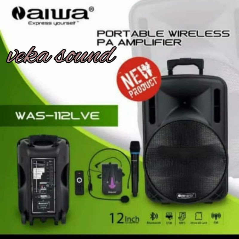SPEAKER PORTABLE AIWA WAS 112 LVE 12 INCH