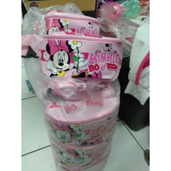 TERMURAH WAISTBAG BONUS JAM ANAK TAS SLEMPANG MICKEY MOUSE TERBARU