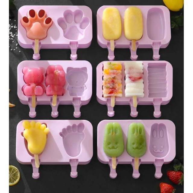 Silicone Ice Cream Mold - Popsicle Molds DIY Homemade Pudding - Cetakan Es krim Puding Jelly Silikon