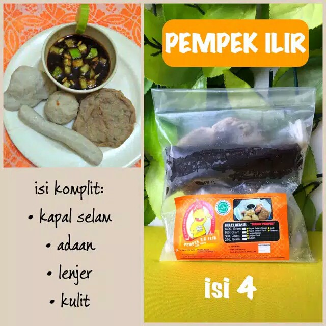 

Pempek ilir isi 4 pcs