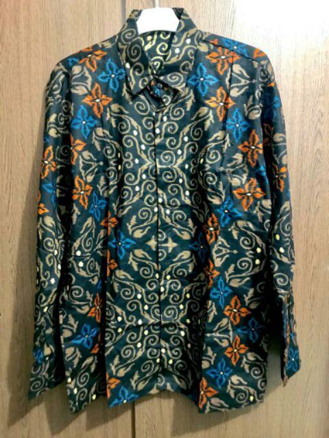 Batik Pria Lengan Panjang Batik Berkah Hrb026 Motif Keratonan Kode 002 Size M L Xl Xxl Reguler