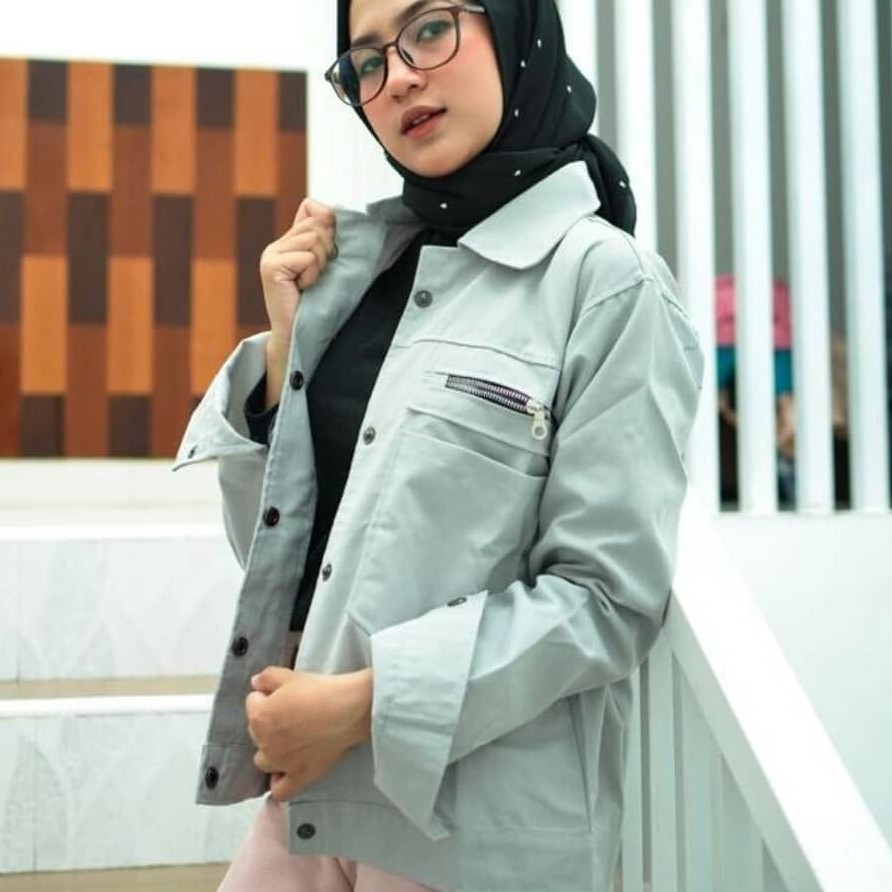 Polan Jaket - Jaket Pocket Zippy Wanita