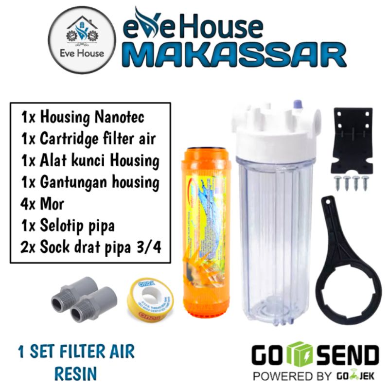 Makassar V70 Nanotec 1 set filter air housing nanotec tabung nanotech lengkap