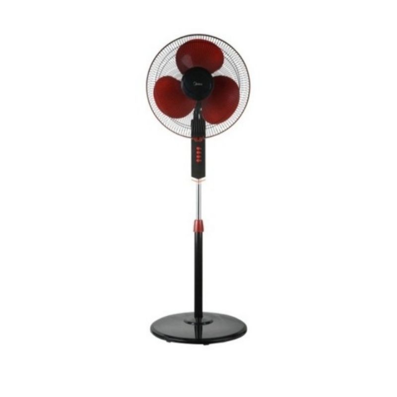Stand Fan Midea FS40-10N | Kipas angin berdiri FS4010N hitam merah