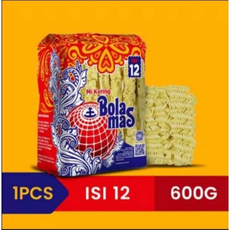 

Mie Keriting Bola Mas 600gr isi 12keping