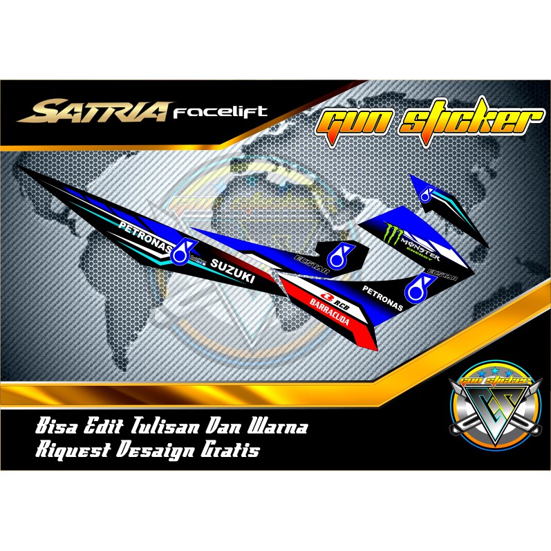 striping variasi satria fu facelift petronas