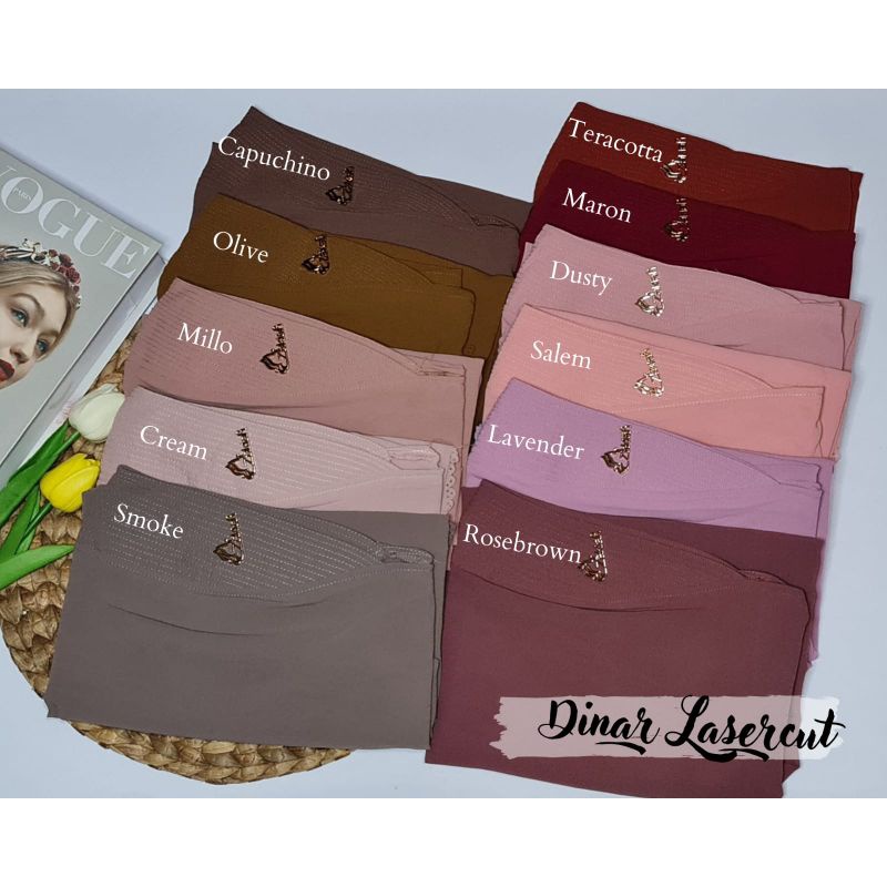 Jilbab Khimar Syar'i Dinar Lasercut Ori Zakiah-1