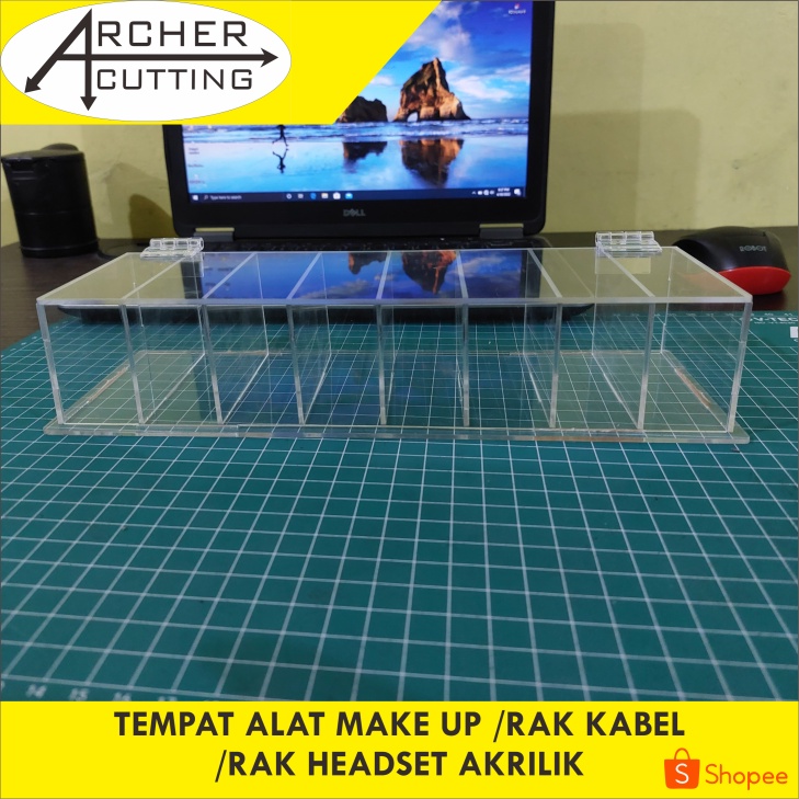 ORGANIZER KABEL RAK KABEL CHARGER ORGANIZER SEBAGUNA KOTAK MAKE UP KOSMETIK AKRILIK