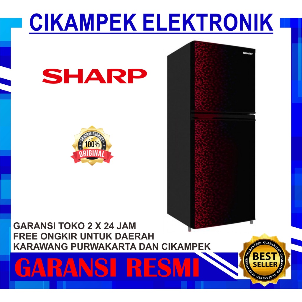 KULKAS 2 PINTU SHARP SJ-316MG SHARP SJ316MGGB/GR KULKAS SHARP 2 PINTU SJ 316 MG