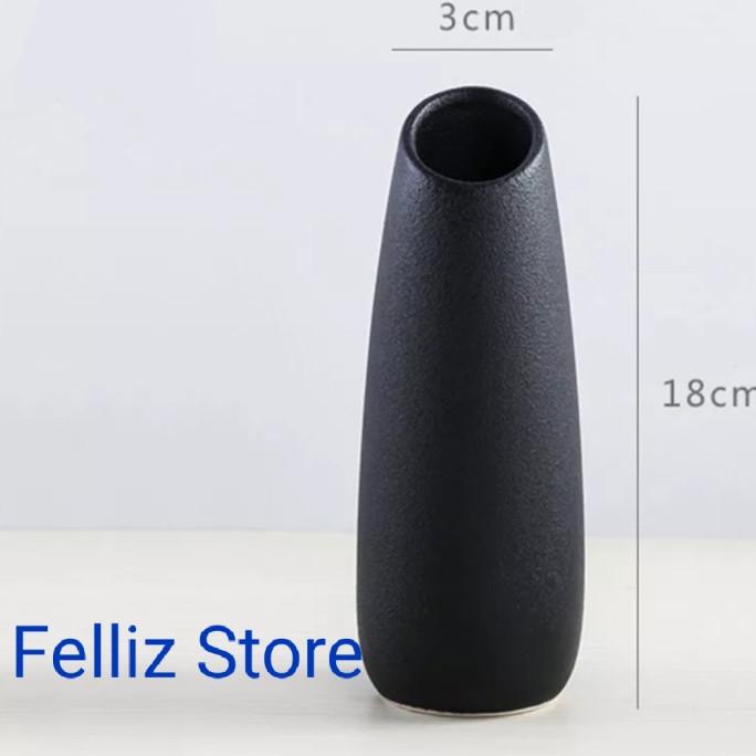 Vas Bunga Keramik Nordic Premium Import- Oval Dove- M