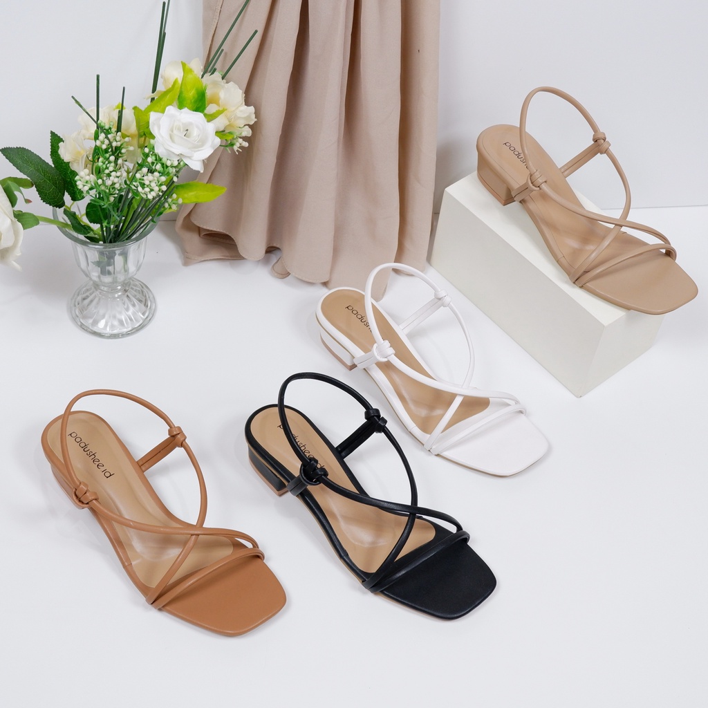 Padushee.id - sendal wanita || JESLYN || heels 3 cm / hak tahu wanita