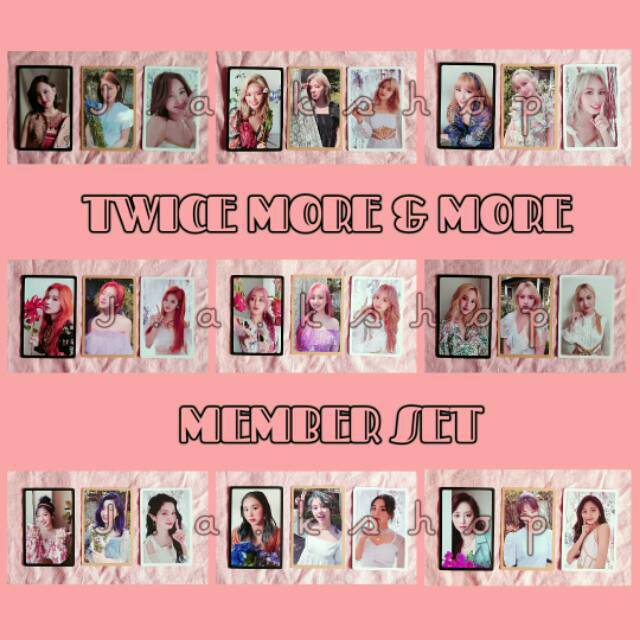 [MEMBER SET] TWICE MORE AND MORE BENEFIT PHOTOCARD KPOP NAYEON MOMO MINA TZUYU DAHYUN JIHYO SANA
