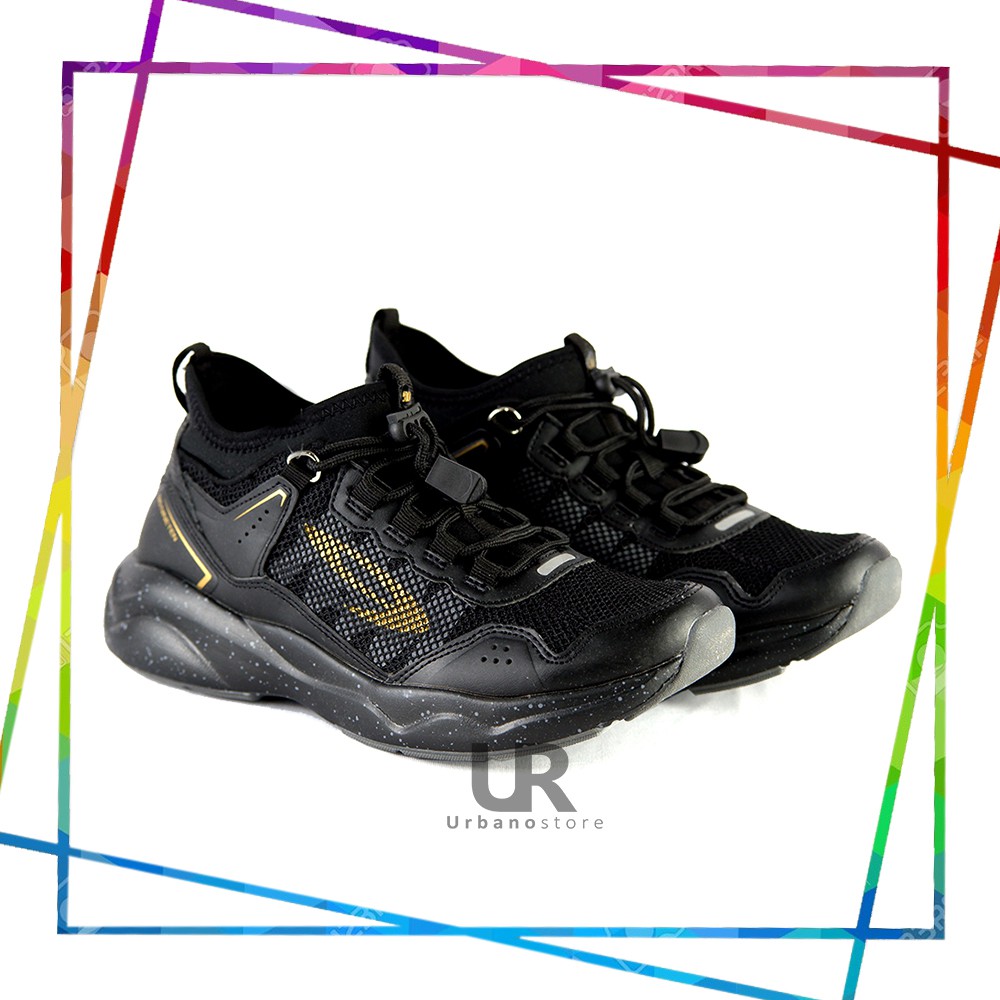 Sepatu Sneakers Running Original 910 NINETEN HAJIME - Hitam Abu Tua