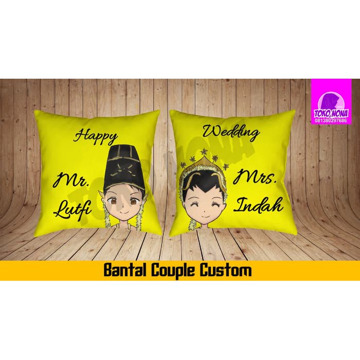 Bantal Couple 40x40 cmsouvenir valentineBantal fotoKado