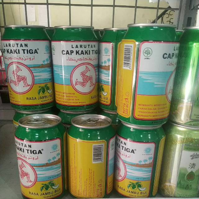 

Larutan cap kaki 3 jambu, anggur, leci kaleng dus