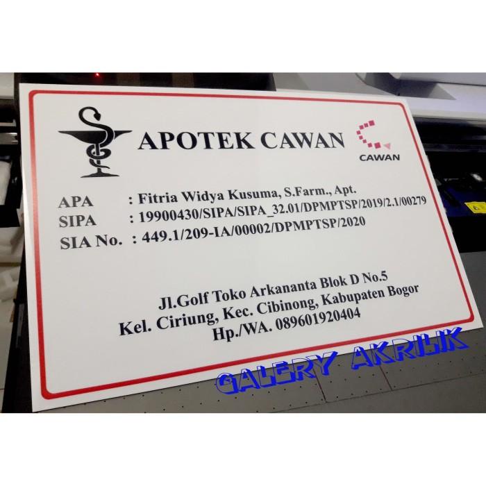 

Paper | Sign Board Papan Nama Akrilik Sign Label Acrylic Dezk Organizer 40X60 Murah Baru