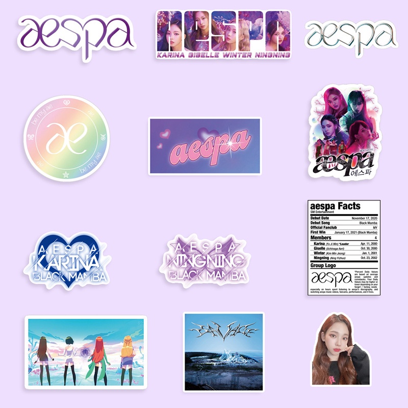 88pcs / set Stiker aespa Savage Untuk Diary / Koper