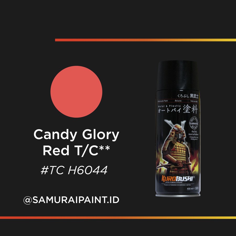 (TopCoat) TCH6044 Candy Glory Red - SAMURAI PAINT Cat semprot/Pilox