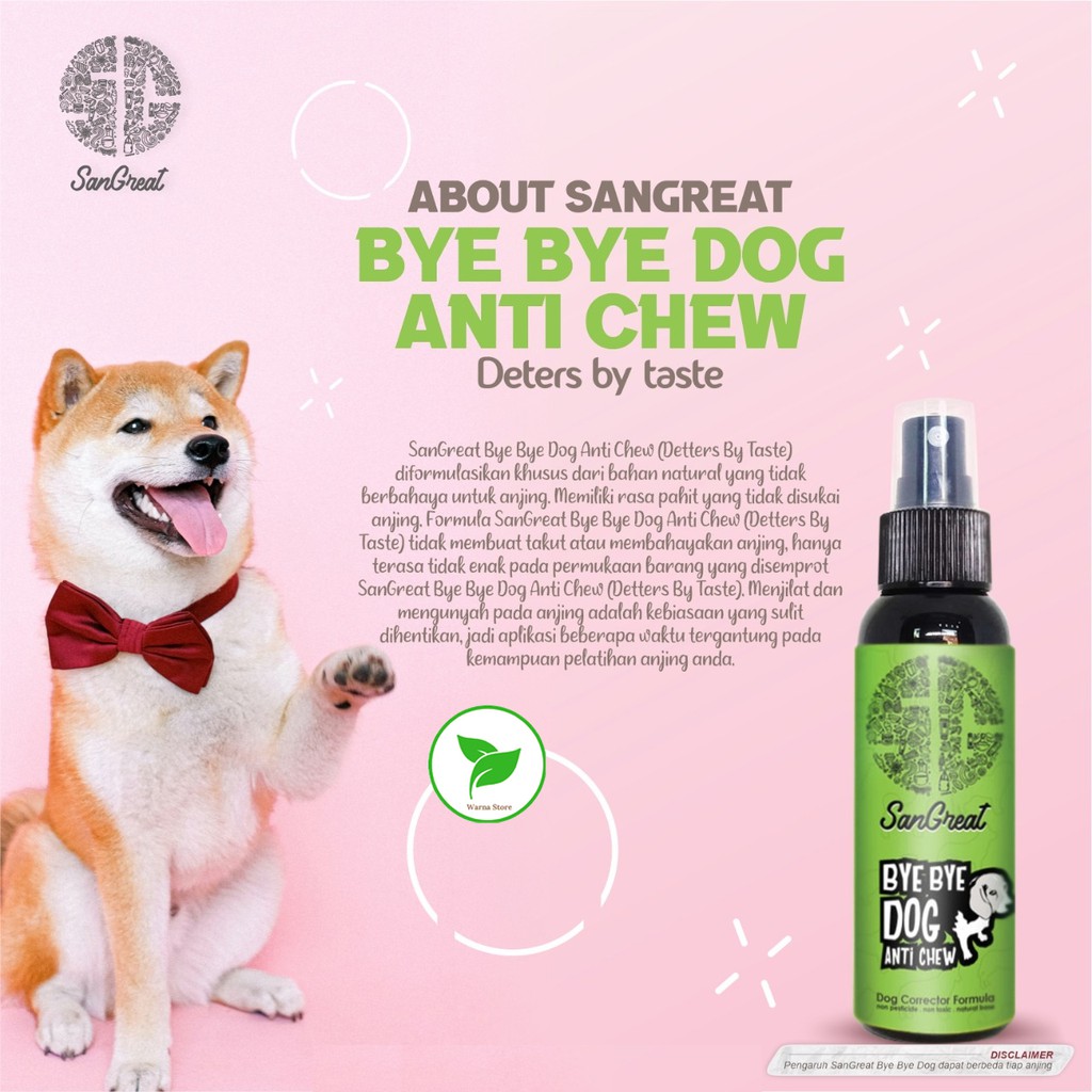 SanGreat Bye Bye Dog Anti Chew Mencegah Anjing Menjilat Sembarangan, Melatih Anjing Peliharaan