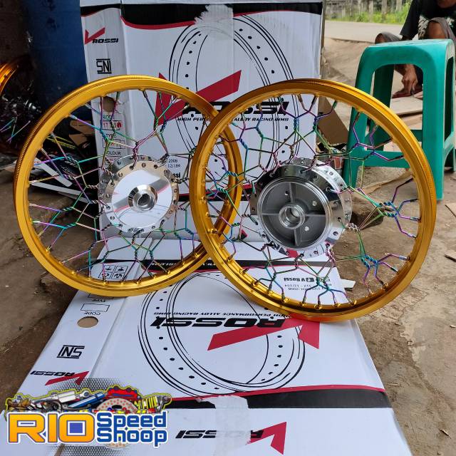 Velg Pelek Vixion New/Vixion Old JariJari Stell Kepang Velg Gold