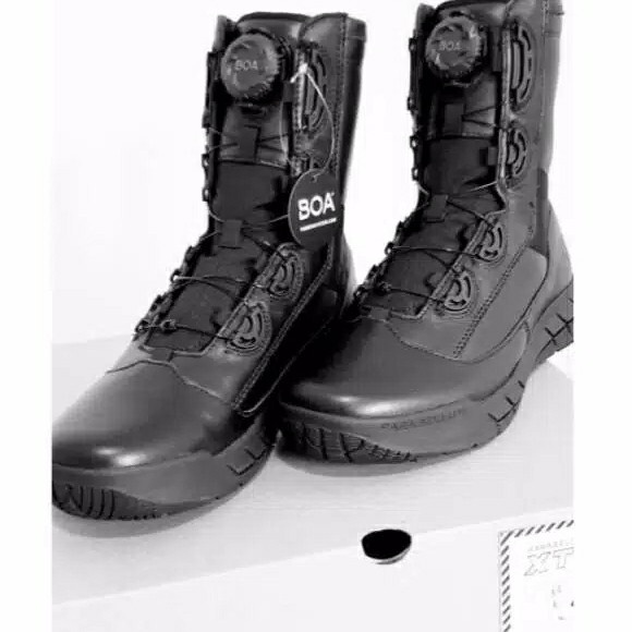 sepatu parabellum xtracx tactical Full Leather - Hitam